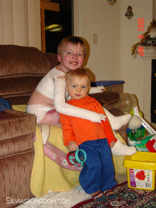 Nicky and Connor in 2005. Nicky was 9, Connor 2