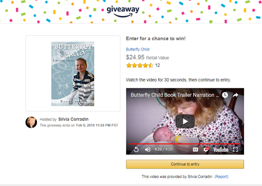 Enter to win my book "Butterfly Child"!!!