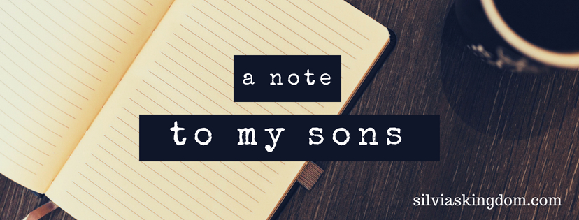 A Note to my Sons